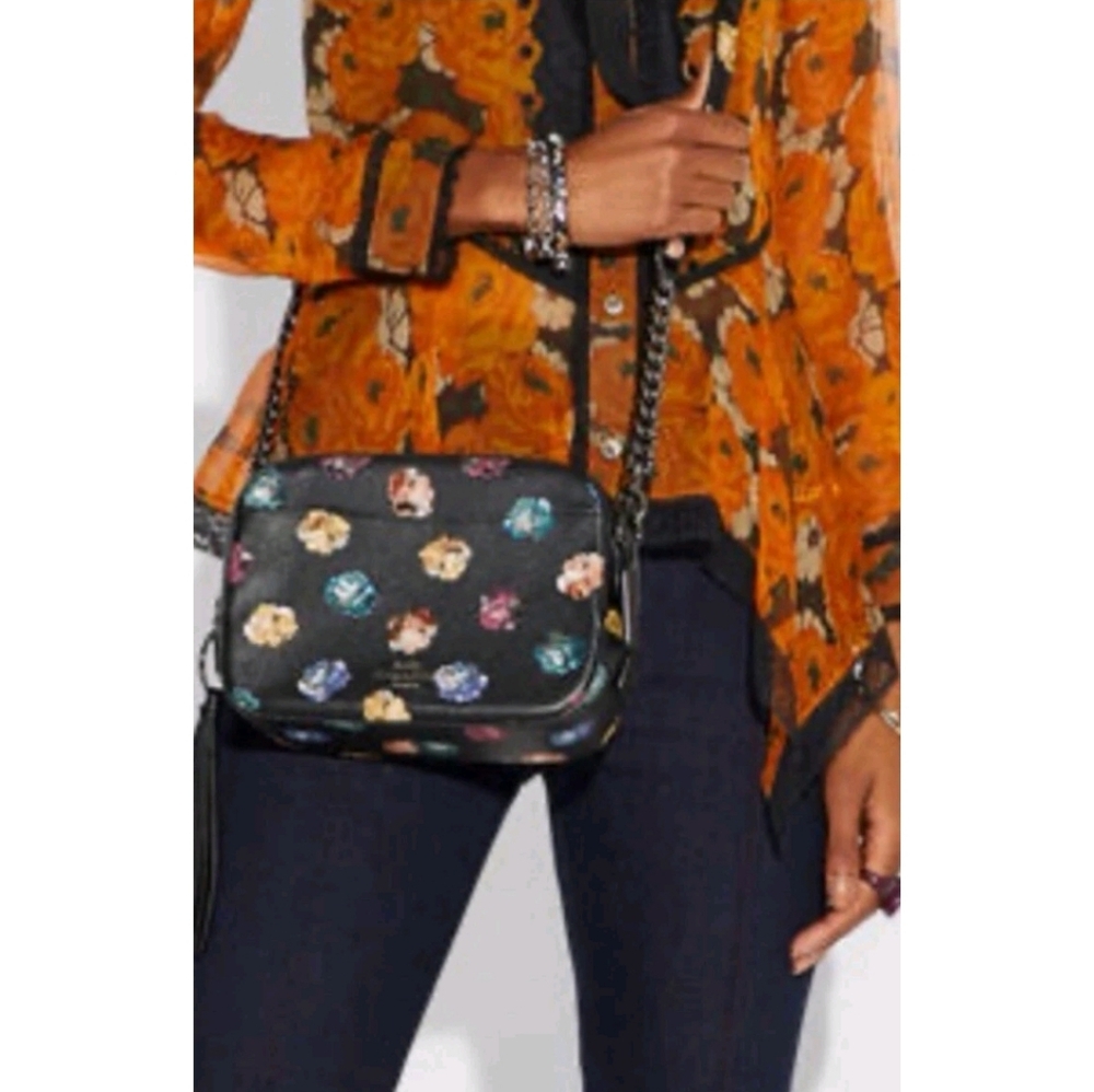 Coach Rainbow Signature Rose With Sequins Crossbody 31647